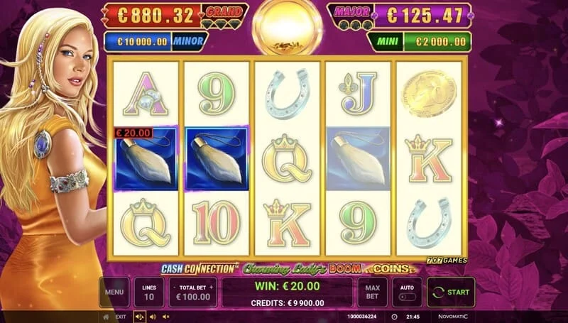 Cash Connection - Charming Lady's Boom Coins - põhilugu võiduliiniga