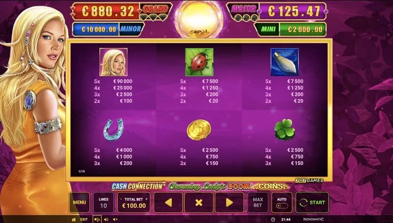 Cash Connection - Charming Lady's Boom Coins - Boom Spins minigame laiendatud võrgul